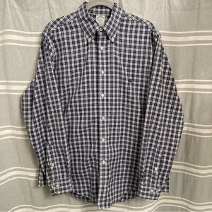 BROOKS BROTHERS / Plaid Regent No Iron Long Sleeve Button Down Size L